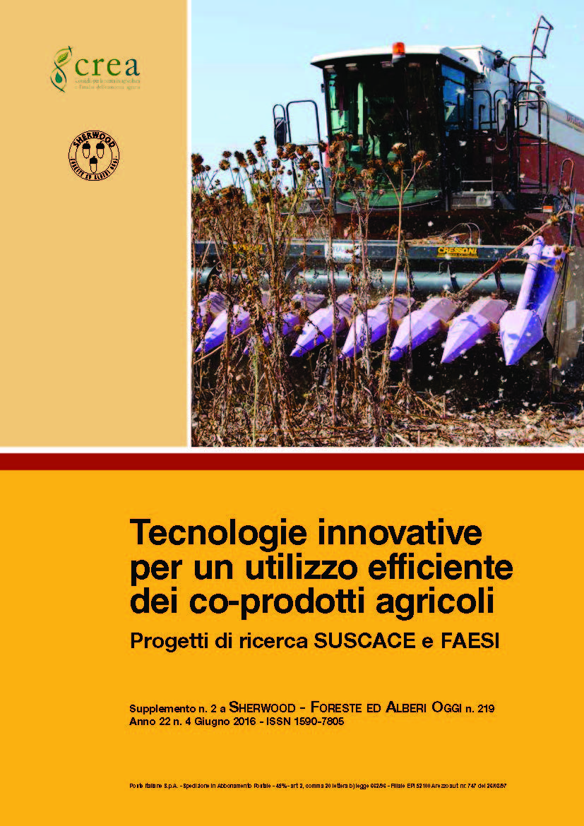 Tecnologie innovative per un utilizzo efficiente dei co-prodotti agricoli Progetti di ricerca SUSCACE e FAESI