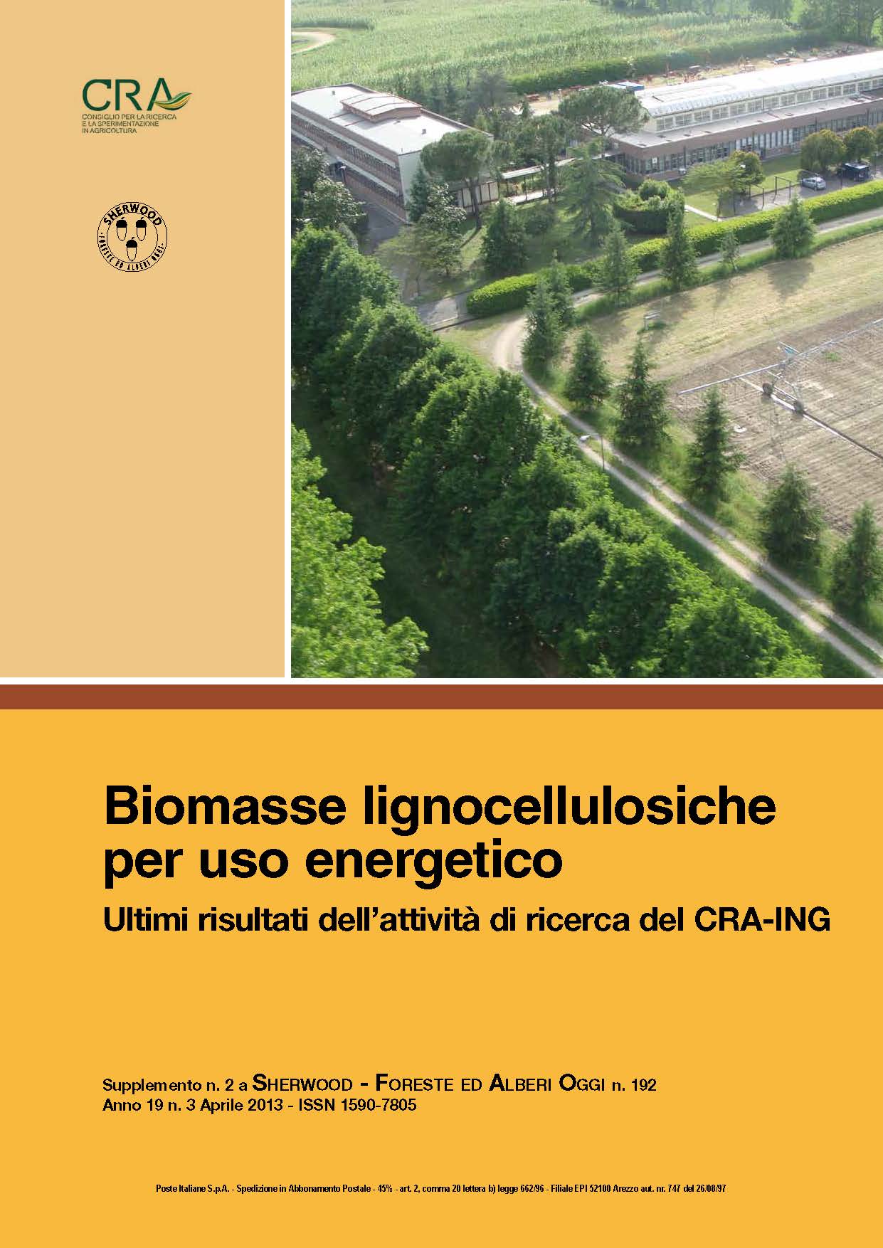 Biomasse lignocellulosiche per uso energetico CRA-ING 2013
